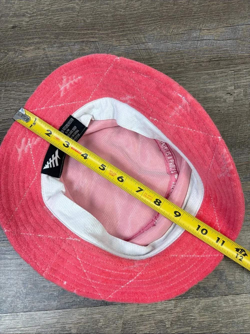 Paper Planes Terry Cloth Bucket Hat Sunkissed Pink S/M NWT